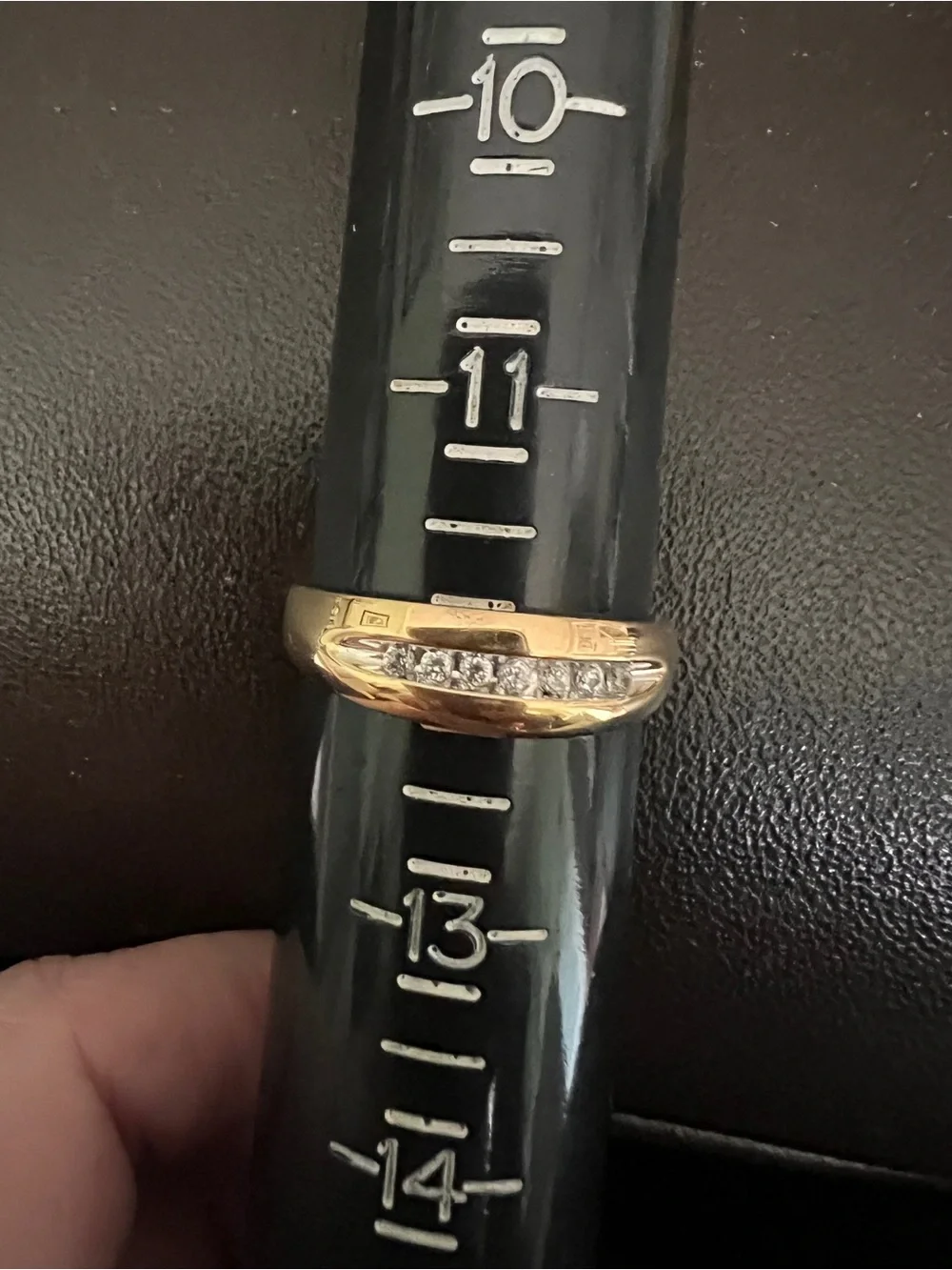 Gold over sterling size 12 men’s cz band